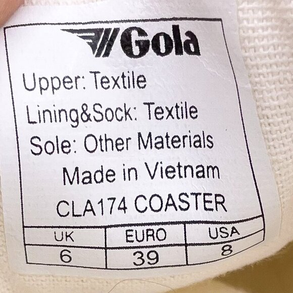 Gola Coaster Sneakers Yellow Stripe womens Size 8 - Picture 7 of 9